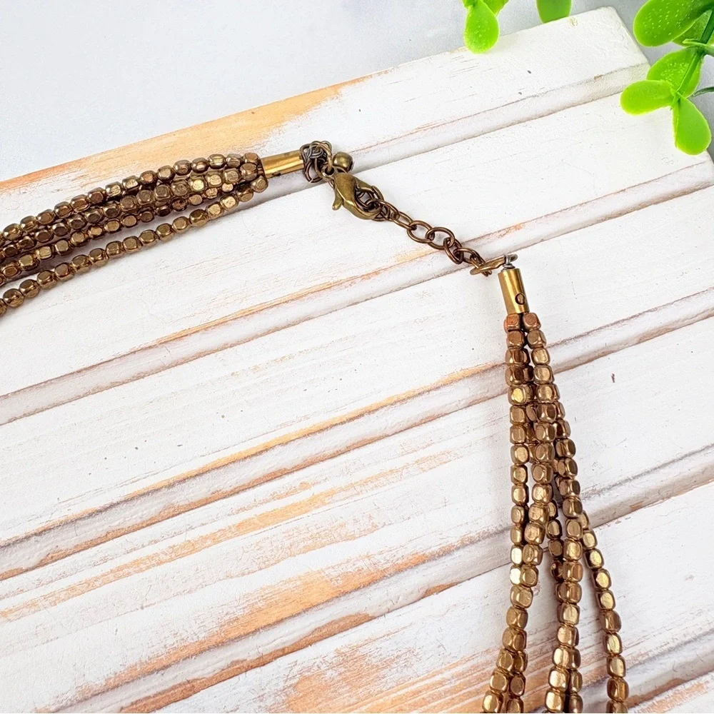 Nakamol Blue and Gold Multistrand Necklace